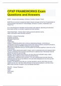 CPXP FRAMEWORKS Exam Questions and Answers 