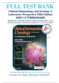 Test Bank For Clinical Immunology and Serology A Laboratory Perspetive Fifth Edition by Chricstine Dorresteyn Miller ISBN 9780803694408 | Complete Guide A+