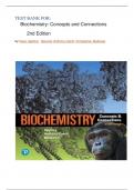 TEST BANK FOR: Biochemistry: Concepts and Connections   2nd Edition by Dean Appling,  Spencer Anthony-Cahill, Christopher Mathews | latest  edition 2024