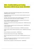 NHA - Certified Billing and Coding Specialist &lpar;CBCS&rpar; Study Guide 2023&sol;2024
