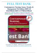 Test Bank for Contemporary Nursing: Issues, Trends, & Management 7th Edition by Barbara Cherry & Susan R. Jacob ISBN 9780323390224 | Complete Guide A+