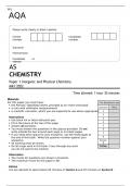 AQA AS LEVEL  CHEMISTRY Paper 1  MAY 2022 FINAL QUESTION PAPER Inorganic and Physical Chemistry