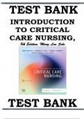 TEST BANK FOR INTRODUCTION TO CRITICAL CARE NURSING 8TH EDITION, MARY LOU SOLE