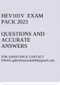 HEC101V Exam pack 2023(Questions and accurate answers)