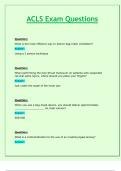 ACLS Exam Questions&lowbar;All Correct & Graded A&plus;