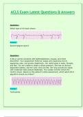 ACLS Exam Latest Questions & Answers; 100% Correct