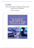 TEST BANK: Nurse Practitioner's Business Practice And Legal Guide  7th edition |Chapter 1-18 ( Buppert ,2020  )latest edition 