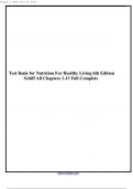 Test Bank for Nutrition For Healthy Living 6th Edition Schiff All Chapters 1-13 Full Complete&period;pdf