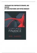TESTBANK FOR Corporate Finance, 3rd  Edition  by Jonathan Berk and Peter DeMarzo