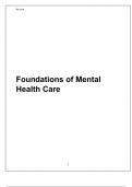 FOUNDATION OF MENTAL HEALTH CARE . 