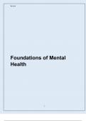 FOUNDATION OF MENTAL HEALTH CARE 