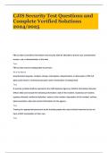 CJIS Recertification Test Review Questions and Complete Verified Solution 2024&sol;2025