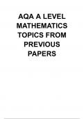Key Topics for Maths Paper 1