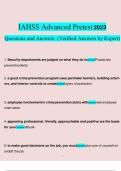 IAHSS Advanced Pretest 2023 Questions and Answers &lpar;Verified Answers by Expert&rpar;