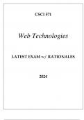 CSCI 571 WEB TECHNOLOGIES LATEST EXAM WITH RATIONALES 2024.
