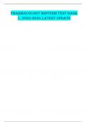 PHARMACOLOGY MIDTERM TEST BANK 1&comma; 2023-2024 LATEST UPDATE