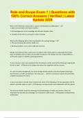Role and Scope Bundled Exams with Complete Solution &vert; Verified &vert; Guaranteed Success