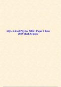 AQA A-level Physics 7408/1 Paper 1 June 2023 Mark Scheme