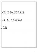 NFHS BASEBALL(TACTICAL) LATEST EXAM WITH EXPLANATIONS 2024.