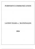 PURPOSIVE COMMUNICATION LATEST EXAM WITH RATIONALES 2024