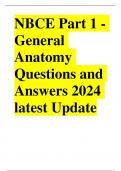 NBCE Part 1 - General Anatomy Questions And Answers 2024 Graded A&plus;