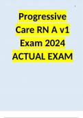Progressive Care RN A v1 Exam 2024 ACTUAL EXAM.