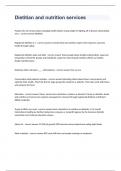Dietitian and nutrition services Question and answers  100&percnt; correct 2023&sol;2024