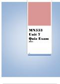 MN553 Unit 7 Quiz Exam Complete with ALL the Answers
