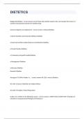 DIETETICS Questions with complete solution 2023&sol;2024
