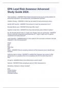 EPA Lead Risk Assessor Advanced Study Guide 2024&period;