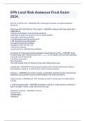EPA Lead Risk Assessor Final Exam 2024&period;