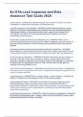 NJ EPA Lead Inspector and Risk Assessor Test Guide 2024&period;