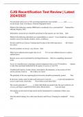 CJIS Recertification Test Review &vert; Latest 2024&sol;2025