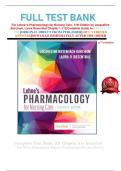      FULL TEST BANK For Lehne's Pharmacology for Nursing Care, 11th Edition by Jacqueline Burchum, Laura Rosenthal Chapter 1-112|Complete Guide A+