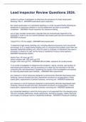 Lead Inspector Review Questions 2024&period;