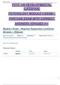PSYC 140 DEVELOPMENTAL &lpar;LIFESPAN&rpar;  PSYCHOLOGY MODULE 4 EXAM &ndash; PORTAGE EXAM WITH CORRECT ANSWERS &lpar;GRADED A&plus;&rpar;