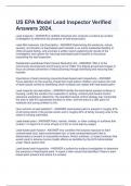 US EPA Model Lead Inspector Verified Answers 2024&period;