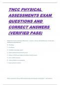 TNCC PHYSICAL ASSESSMENTS EXAM QUESTIONS AND CORRECT ANSWERS (VERIFIED PASS)