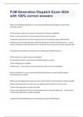  PJM Generation Dispatcher Exam  2024 with 100&percnt; correct answers