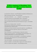 TCDHA Anatomy & Physiology Test 3 Questions with 100&percnt; Correct Answers &vert; Verified