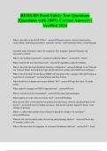 REHS&sol;RS EXAM BUNDLE WITH COMPLETE SOLUTIONS GRADEDA A&plus;