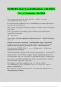 REHS&sol;RS Study Guide &vert;Questions with 100&percnt; Correct Answers &vert; Verified