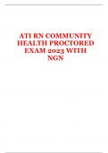 ATI RN COMMUNITY HEALTH PROCTORED EXAM 2023 WITH NGN