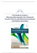Test bank for Lehne’s Pharmacotherapeutics for Advanced Practice Nurses and Physician Assistants 2nd Edition Rosenthal