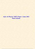 AQA AS Physics 7407&sol;1 Paper 1 June 2023  Mark Scheme