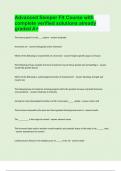 Advanced Semper Fit Course with complete verified solutions already graded A&plus;