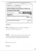EDEXCEL GCSE JUNE 2023 GERMAN 1GNO QUESTION PAPER 3H Reading And Understanding In German Higher Tier