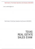 TEXAS REAL ESTATE SALES EXAM Fourth Edition