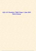 AQA AS Chemistry 7404/1 Paper 1 June 2023 Mark Scheme