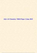 AQA AS Chemistry 7404/2 Paper 2 June 2023 